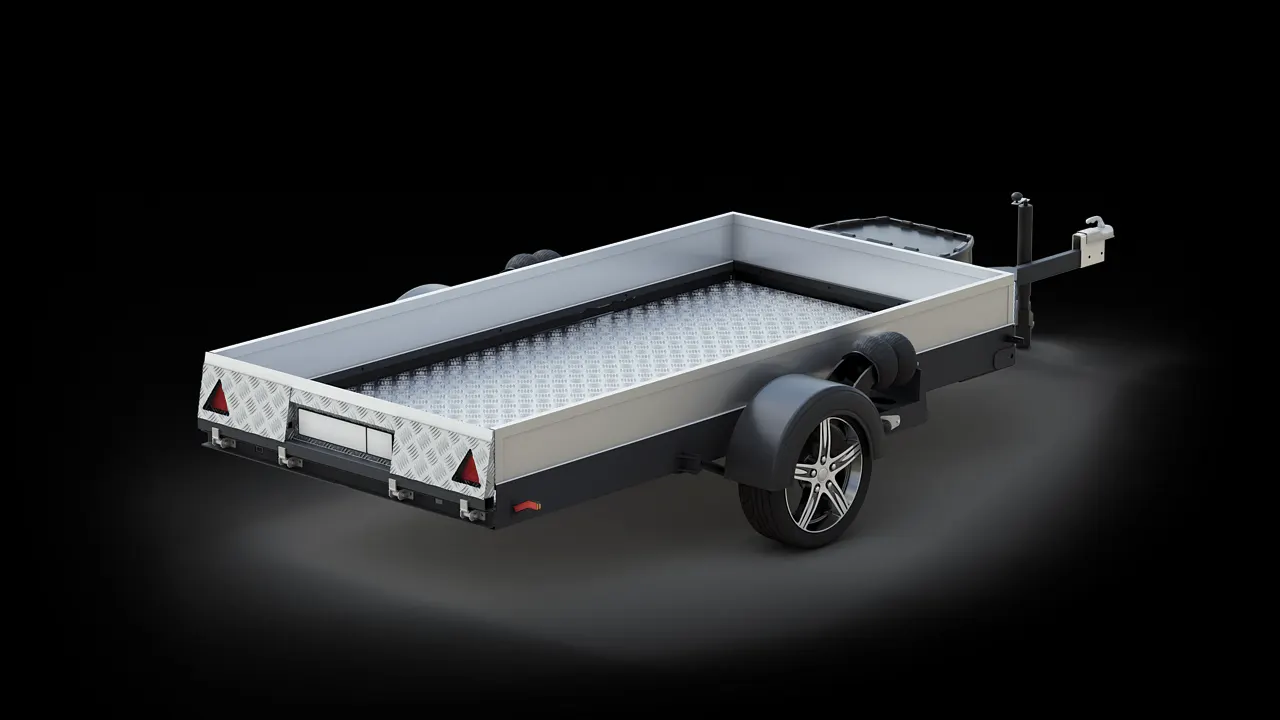 Интерактивная 3D-модель прицепа с анимацией